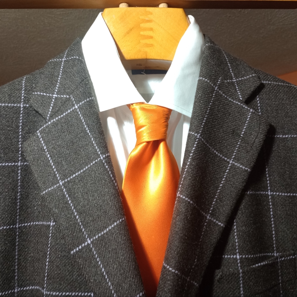 BACHRACH Men's 3Btn/2Vnts Brown Window Pane Sport Jackt Size48Tall/Ight Lavender